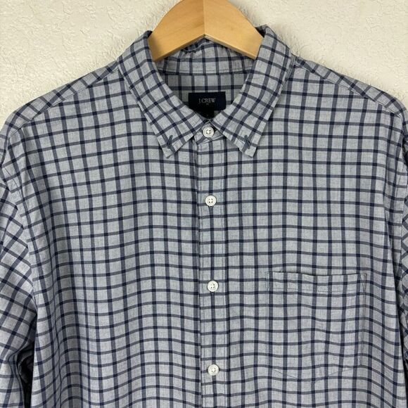 J Crew LOT OF 2 Plaid Button Up Red Gray Shirt Mens Large Preppy Classic Office - Picture 4 of 16
